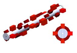 Mischwelle für Schaufelseparator